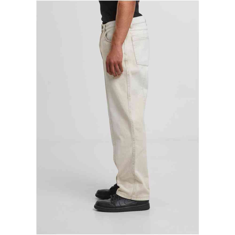 Urban Classics - Wide Leg Denim With Dividing Seams Hose gerades bein - Weiß